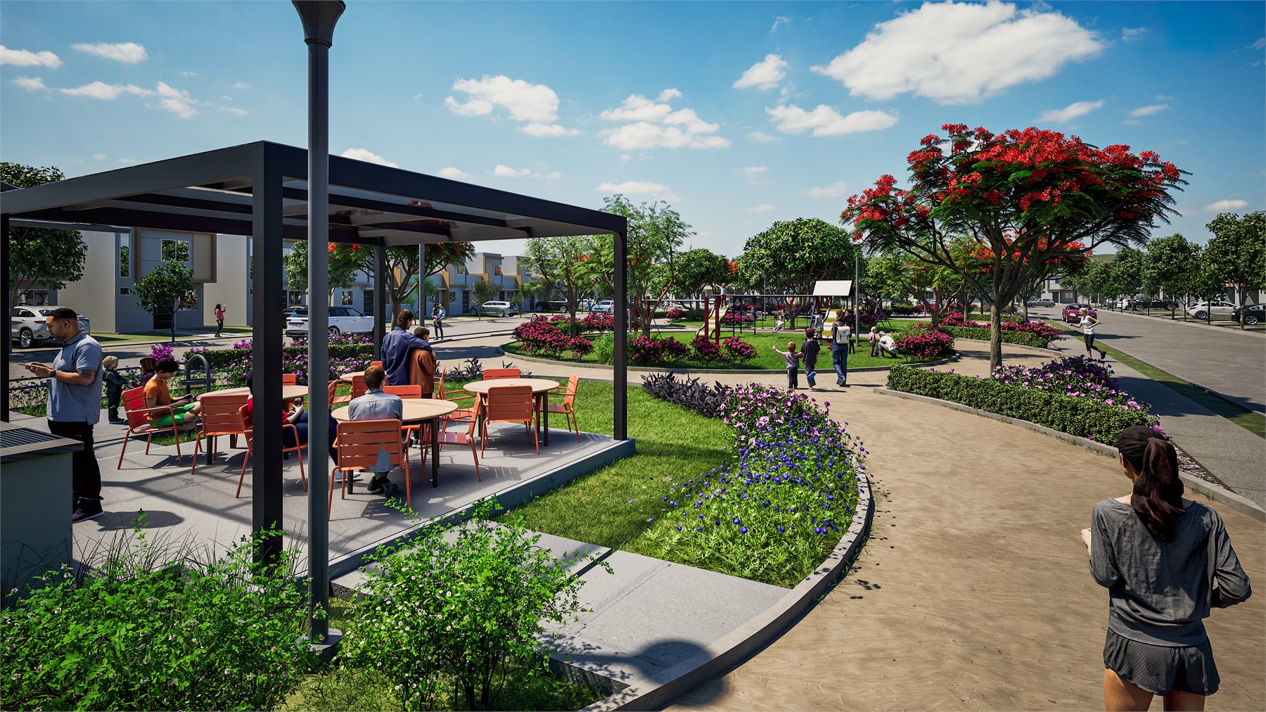 Parque de la manzana 5, vista peatonal