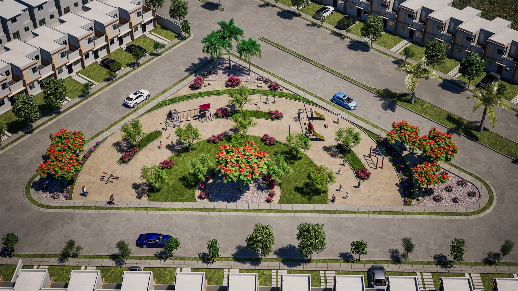 Parque de la manzana 9, vista aérea